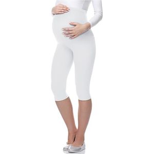 Be Mammy Legging 3/4 zwangerschap zwangerschap sport 03, Wit.