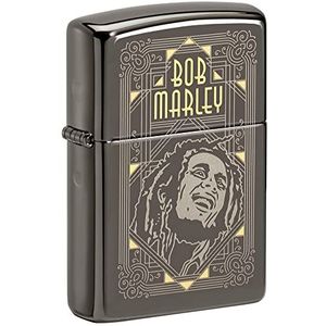Zippo - Bob Marley Design, Laser Two Tone - Black Ice - aansteker, navulbaar, in hoogwaardige geschenkdoos, eenheidsmaat