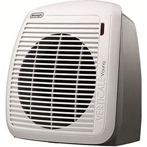 De'Longhi HVY1030 Snelverwarmer met 2 warmtestanden voor ruimtes tot max. 60 m³, veiligheidsthermostaat, vorstbeschermingsfunctie, kamerthermostaat, zomerventilatie, wit/grijs