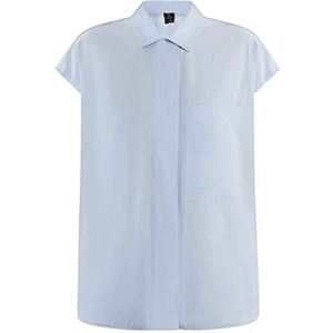 DreiMaster Klassik dames blouse zonder mouwen, Lichtblauw