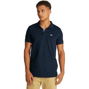 Tommy Jeans Polo TJM SLIM PLACKET EXT S/S pour homme, bleu, 4XL, Bleu marine foncé, 4XL grande taille
