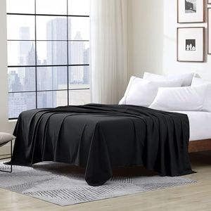 Cathay (luxe, zachte zijde, polyester, uniek laken, zwart