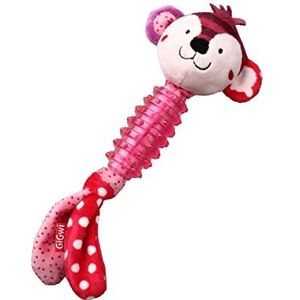 Gigwi Suppa Puppa Squeaker Singe pour chiots et petits chiens Rose