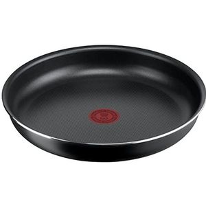 Lagostina Ingenio Essential Plus pan Ø 28 cm aluminium pan met antiaanbaklaag voor gas en oven met thermosignaal kookweergave, bruikbaar met afneembare handgreep