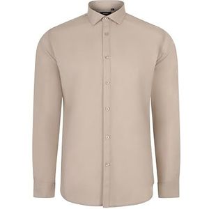 VELILLA 405017S herenhemd met lange mouwen, stretch, lichtbeige, maat 3XL, lichtbeige, 3XL, Lichtbeige