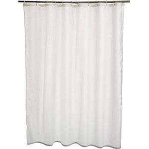 Amazon Basics Polyester douchegordijn, 180 x 180 cm, wit