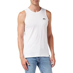 ALPHA INDUSTRIES Small Logo Tanktop voor heren, Wit.