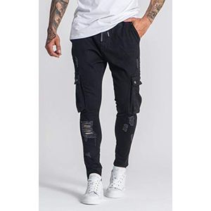 Gianni Kavanagh Black Core Skinny jeans met cargozakken, heren, zwart, XS, zwart.