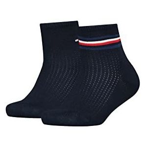 Tommy Hilfiger Uniseks korte sokken, Navy Blauw