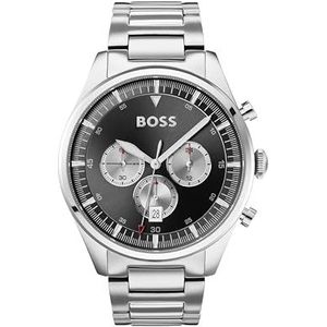 BOSS HB1513712 PIONEER - Polshorloge -  Staal - Zilverkleurig - Ø  44 mm