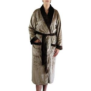 Gözze 20014-85-3 badjas met sjaalkraag van zijde, Beige