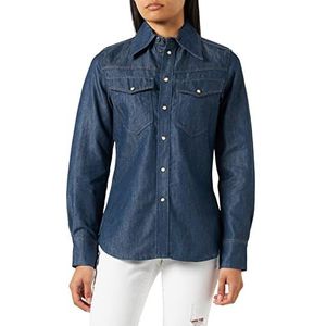 G-STAR RAW Slim jeanshemd voor dames uit de jaren 70, blauw (Raw Denim D22916-d303-001), M, Blauw (Raw Denim D22916-d303-001)