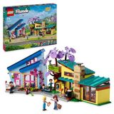 LEGO 42620 Friends Familiehuizen van Olly en Paisley, poppenspeelgoed met figuren en accessoires