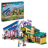 LEGO Friends De familiehuizen van Olly en Paisley, poppenspeelgoed met figuren en accessoires, met poppenhuis met 2 verdiepingen en hut, cadeau voor meisjes en jongens vanaf 7 jaar 42620