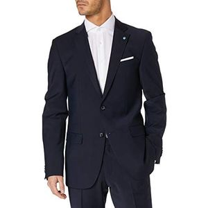 Pierre Cardin Herenjas Grant-3 Futureflex Regular Fit scheerwol met stretch - elegante zakelijke jas voor dagelijks gebruik, bouwsysteem, Blauw