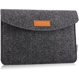 MoKo Draagtas van vilt voor tablet van 22,9 tot 28,9 cm, iPad Pro 11 2021-2018, iPad 9e, 8e, 7e generatie 10.2, iPad Air 4 10.9, iPad Air 3 10.5, iPad 9.7, Galaxy Tab A 10.1, donkergrijs