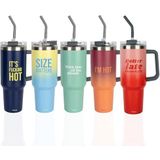 Fisura - 1,2 liter ""I'm hot"" thermische waterfles grote roze thermosfles. BPA-vrij. 24 uur koud en 12 uur warm. Inclusief rietje. 9,8 x 27,8