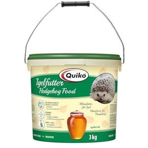 Quiko Hedgehog Food 3 kg – hoogwaardig compleet voer met insecten, eierkoekjes, honing, fruit en bessen – speciaal afgestemd op de behoeften van egels.
