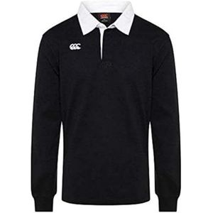 Canterbury Heren retro shirt met lange mouwen, zwart.