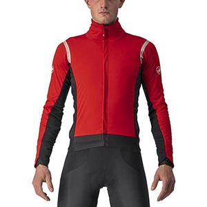 CASTELLI alpha ros 2 heren jas, rood/zilver, reflecterend, donkergrijs, S