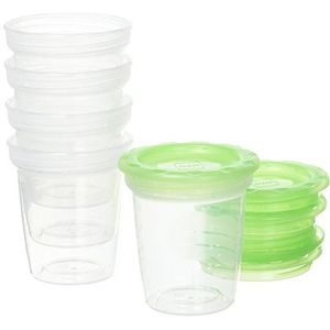 MAM | Voorraadpotten - set van 5 voorraadpotten (5 x 120 ml) - containers voor moedermelk en babyvoeding met luchtdicht deksel