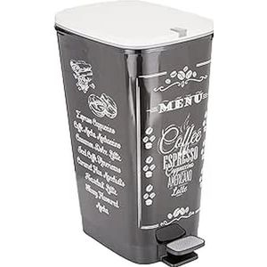 Kis Chic Bin Coffee Menu Prullenbak - 50 l - zwart