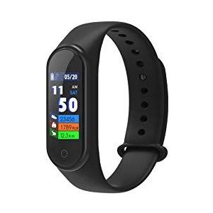 DCU TECNOLOGIC Fitnessarmband, smart band, smartwatch, touchscreen, IP68, compatibel met iOS en Android, zwart