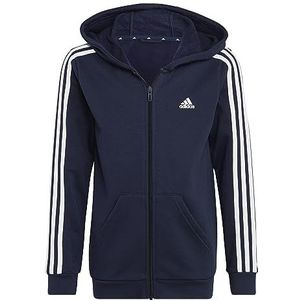 Adidas Essentials 3-Stripes Fleece Full Zip Hoodie Unisex Junior Sweatshirt