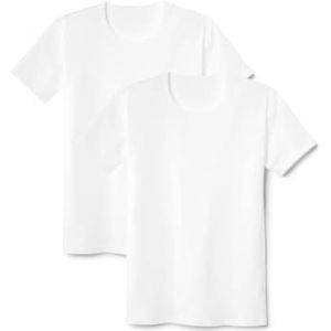 CALIDA Natural Benefit T-shirt voor heren, V-hals, verpakking van 2 stuks, Wit.