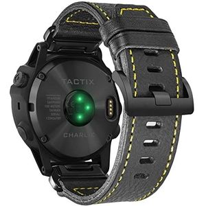 Echt leren horlogebandje, compatibel met Garmin Watch. Retro Vintage horlogeband voor fēnix/Forerunner/Vivoactive/Approach/Marq/Quatix/D2 Series, duurzame reserveband, Leer