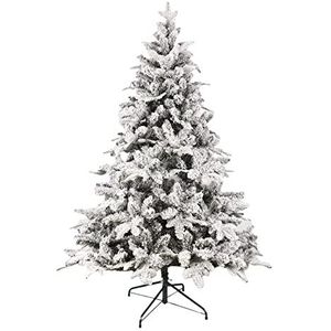 Rebecca Mobili Kleine besneeuwde dennenboom, kerstboom 150, PE-pvc, metalen sokkel, 809 takken, realistisch effect, afmetingen: 150 x 102 x 102 cm (h x b x d), art. RE6757