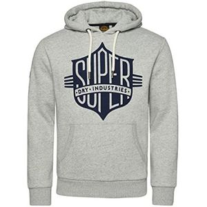 Superdry Vintage AC Hood Sweatshirt voor heren, atletisch grijs marl, L, Atletic Grey Marl