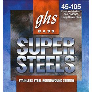 GHS™ Strings ""Bass Super Steels™ – CM5000 – 4-string bas"" snaren voor elektrische bas, roestvrij staal, medium: 045-105