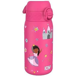 Ion8 Drinkfles voor kinderen, roestvrij staal, 400 ml, lekvrij, gemakkelijk te openen, veilige vergrendeling, vaatwasmachinebestendig, draaggreep, gemakkelijk te reinigen, duurzaam, roestvrij staal,