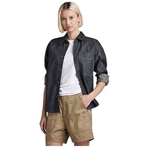 G-STAR RAW T-shirt met lange mouwen voor dames, 1 zak, Blauw (Stay Raw Denim D23240-d306-d926)