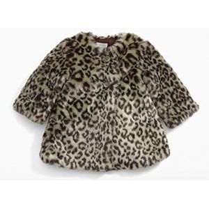 Mamas and Papas Animal Print Coat babymantel voor meisjes, bruin S82le56, 12 maanden, bruin (Brown S82le56)