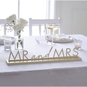 Ginger Ray Goudkleurig metalen bord voor bruiloftstafel, 7,5 cm x 42,5 cm