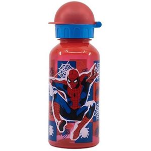 Stor Spider-man Herbruikbare waterfles van kunststof met deksel en inhoud 370 ml