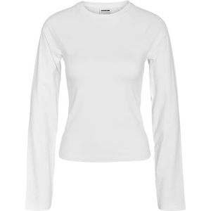 NMKATINKA L/S Raglan Top FWD JRS NOOS, Blanc éclatant., XL