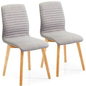 Kare Design eetkamerstoel Lara grijs (set van 2) 92x44x45 cm