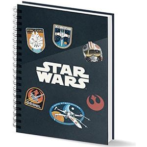 Karactermania Star Wars Pilot Cahier A4 Papier quadrillé, noir, Noir (Black), Cahier A4 Papier quadrillé Pilot