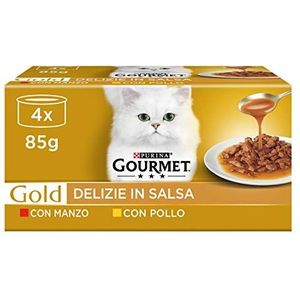 Purina Gourmet Gold 12 verpakkingen van 4 blikjes van 85 g kattenvoer nat kattenvoer kattenvoer nat kattenvoer kattenvoer nat voer 48 blikjes