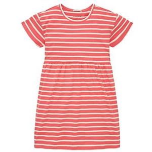 TOM TAILOR Robe en Jersey pour Enfant avec imprimé Fille, 31679 - Rose Off White Orange Stripe, 104-110