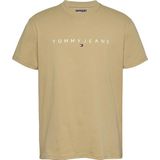 Tommy Jeans Tjm Reg Linear Logo Tee Ext Dm0dm20744 T-shirt S/S heren, Beige (Relic Tan), XXL