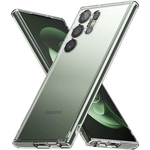 Ringke Fusion Telefoonhoesje compatibel met Samsung Galaxy S23 Ultra 5G (2023), matte achterkant in zijdematte textuur, transparant mat