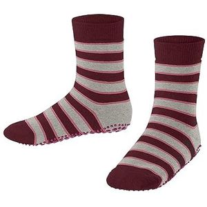 FALKE Simple Stripes, pantoffelsokken voor kinderen, uniseks, katoen, rood (Ruby 8830), 19-22 (1 paar), rood (robijn 8830)