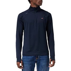 Tommy Hilfiger Trim L/S Hybride gebreide onderhemd voor heren, Desert Sky, L, Desert Sky