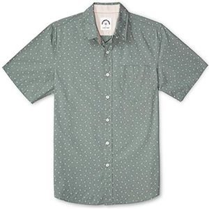 Dubinik® Vrijetijdsoverhemd voor heren, korte mouwen, overhemd voor kantoor met knoopsluiting, katoen, regular fit