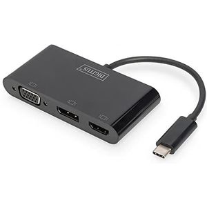 DIGITUS DA-70859 Hub & Hub USB 3.0 (3.1 Gen 1) Type-C - Hubs & Hub (USB 3.0 (3.1 Gen 1) Type-C, DisplayPort, HDMI, VGA, 0,11 m, USB, 84 mm, 42 mm)
