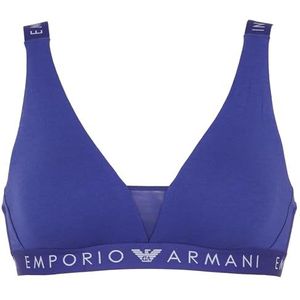 Emporio Armani Iconic Logoband Bralette Bra Femme, Violet Blue, L